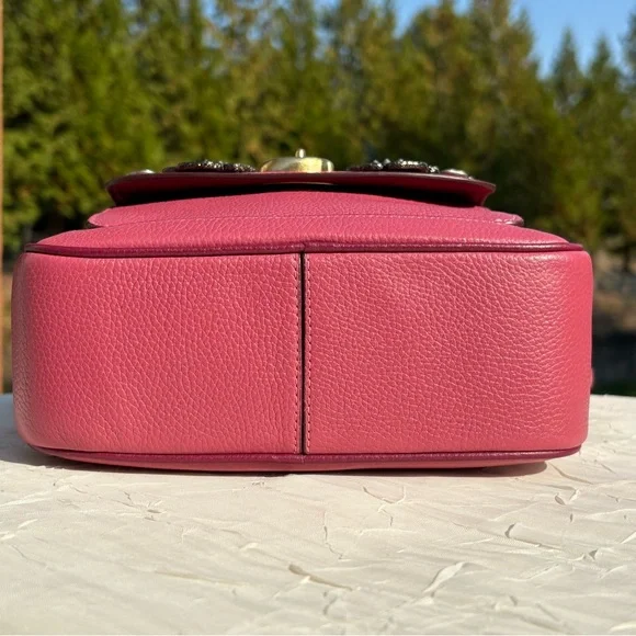 COACH Create Upcrafted Willow Metal Tea Rose Camera Bag In Bright Pink C0695